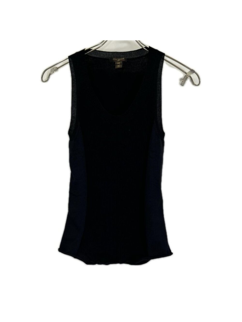 Louis Vuitton Black Sleeveless Rib Top XS